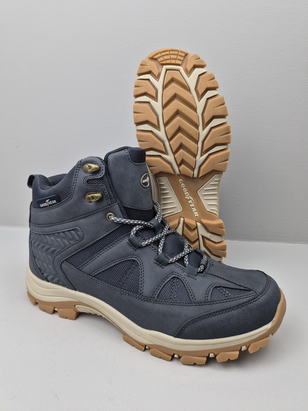 New Goodyear Men's Teton Outdoor Hiker Work Boots Navy Size 11
